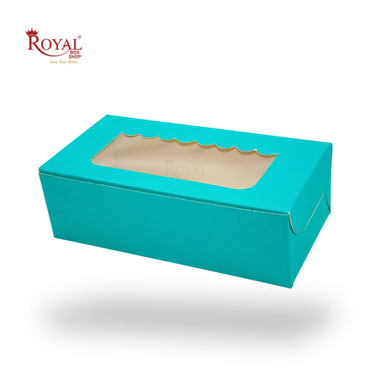 2pc Brownie Window Box | 6x3x1.75 inches | Green
