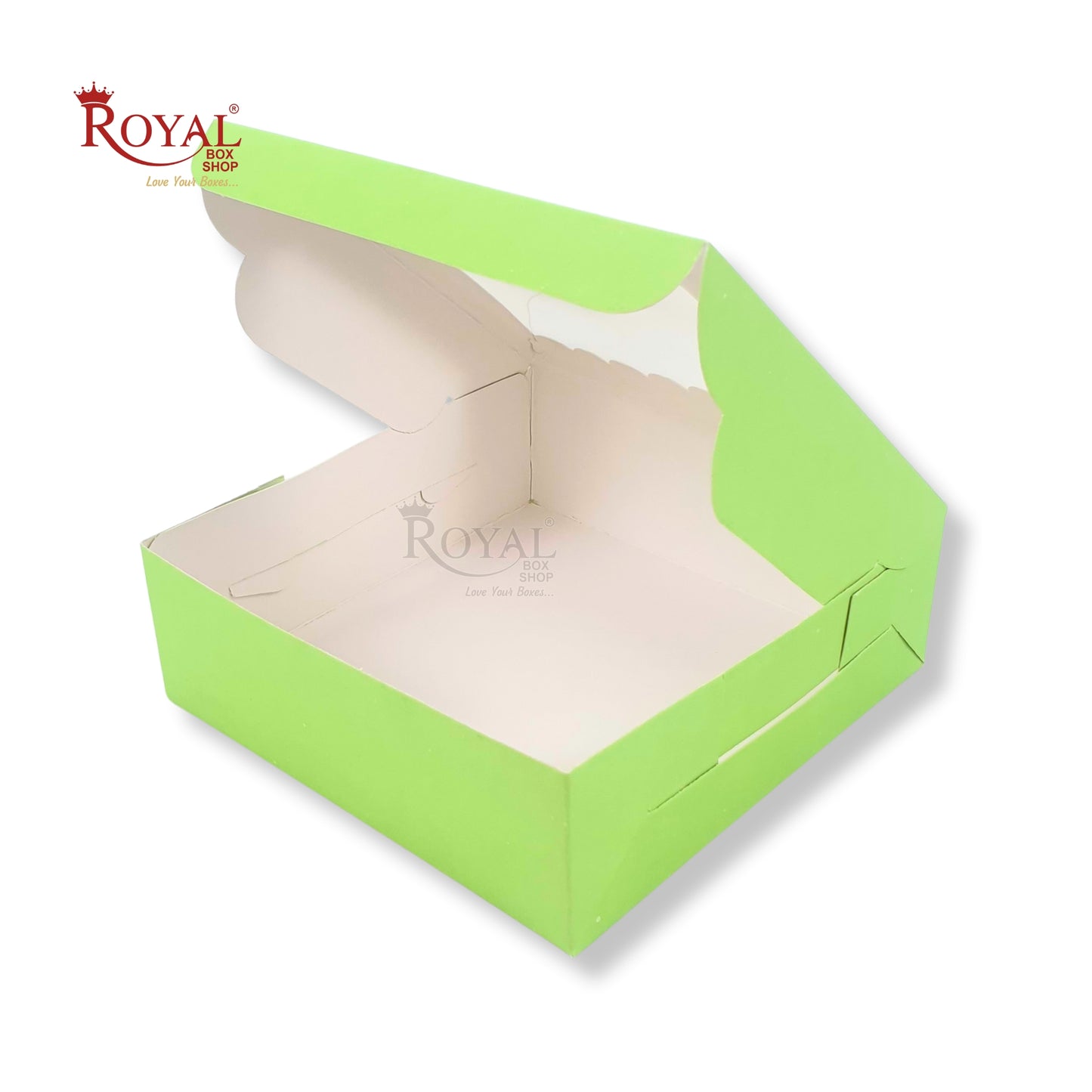 4pc Brownie Window Box | Green Color | 6x6x1.75" Inches | B2B