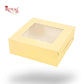 4pc Brownie Window Box | 6x6x2 inches | Cream