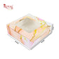4pc Brownie Window Box | 6x6x2 inches | Marble Pink
