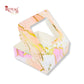 4pc Brownie Window Box | 6x6x2 inches | Marble Pink
