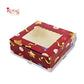 Christmas Theme 4pc Brownie Window Box | Red | 6x6x2 Inches
