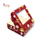Christmas Theme 4pc Brownie Window Box | Red | 6x6x2 Inches