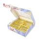 4 Cavity Chocolate Boxes with Window I 3.75 x 3.75 x 1 inches I Blue Floral