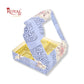 4 Cavity Chocolate Boxes with Window I 3.75 x 3.75 x 1 inches I Blue Floral