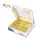 4 Cavity Chocolate Boxes with Window I 3.75 x 3.75 x 1 inches I White Floral