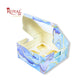 4 Cupcake Box With Window | 7x7x3.5 Inch | Blue Marble Print | FBB