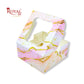 4 Cupcake Box With Window | 7x7x3.5 Inch | Pink Marble Print | FBB