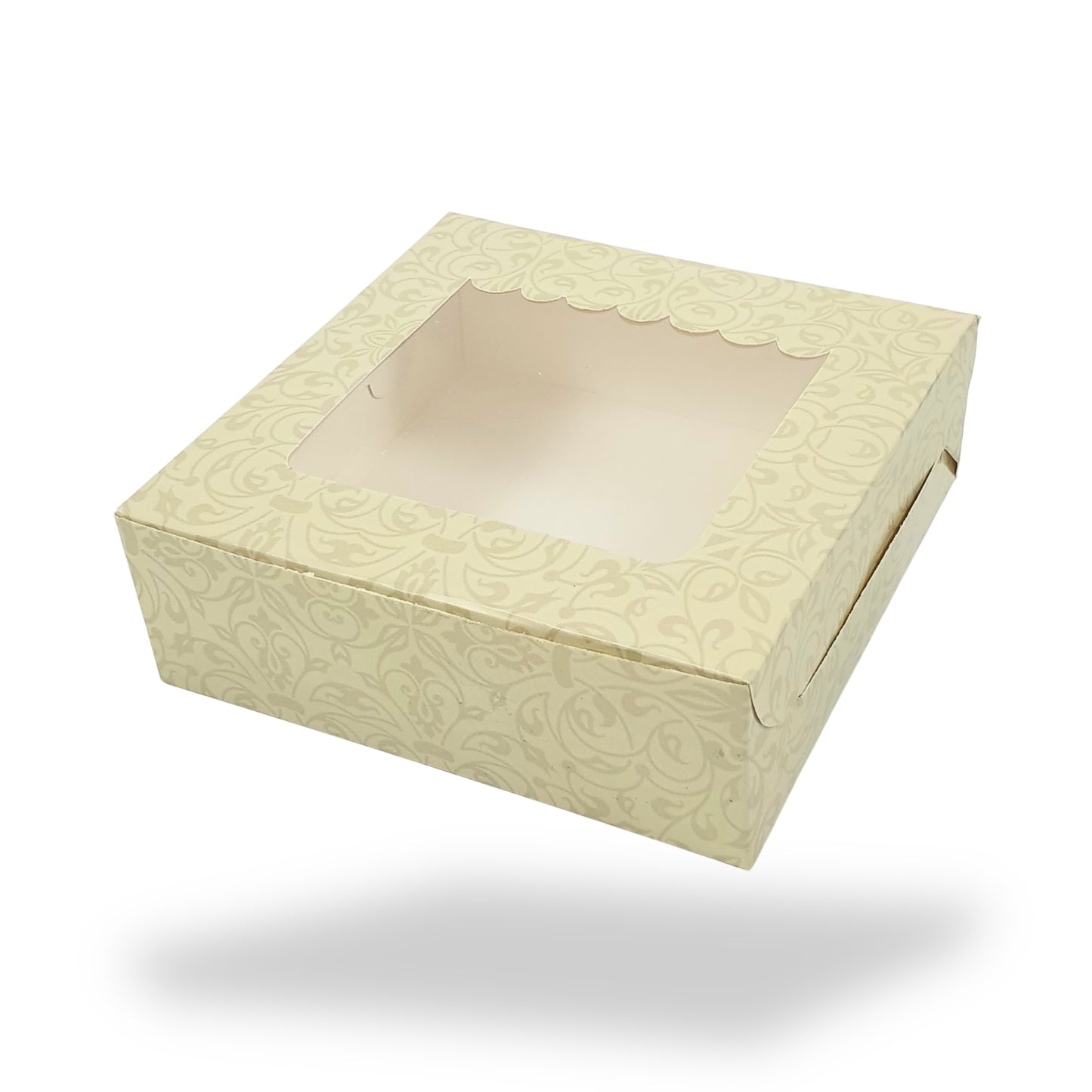 4pc Brownie Window Box I Green Color I 6x6x1.75 Inches