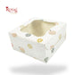 Christmas Theme 4 Cupcake Box I Size 7x7x3.5 Inch I White