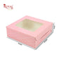 4pc Brownie Window Box | 6x6x2 inches | Pink Rhombus