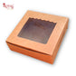 4pc Brownie Window Box I Kraft Brown Color I 6"x6"x2" inches Royal Box Shop