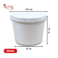 500 ML Round Food Containers Tub With Lids I Disposable & Biodegradable Paper I White Color I Food Storage Tub, Take Away Box Royal Box Shop