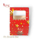 1Pc Christmas Brownie Window Box I Red Color I 3"x3"x1.5" inches I For Christams Gifting