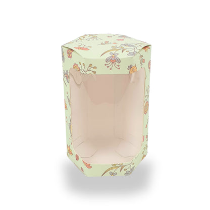 Cookies Box with Window I Size 5x3x3 inches I Green Floral