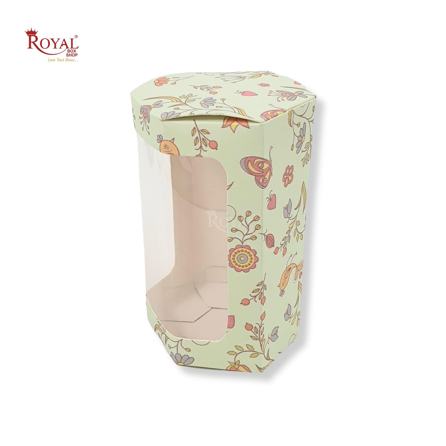 Cookies Box with Window I Size 5x3x3 inches I Green Floral