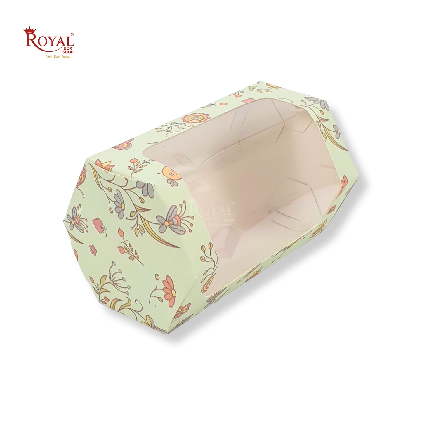 Cookies Box with Window I Size 5x3x3 inches I Green Floral