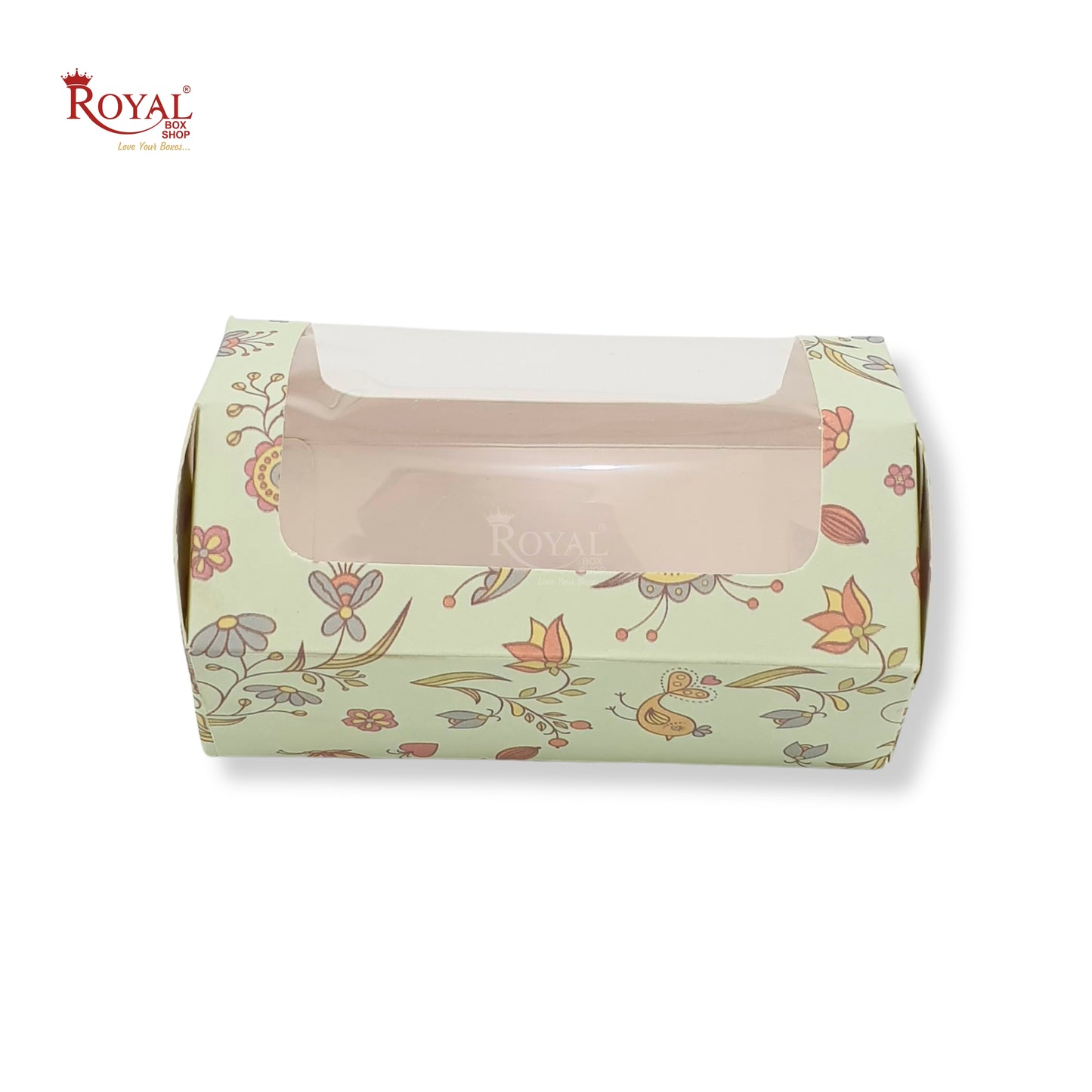 Cookies Box with Window I Size 5x3x3 inches I Green Floral