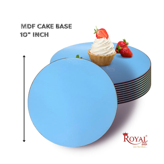 10" Inch MDF Cake Base Board Round Shape I Blue Color