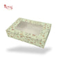 6pc Brownie Window Box I Green Floral I 9x6x2 Inches