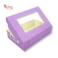 6pc Brownie Window Box | Purple Color | 9x6x1.75" Inches | B2B