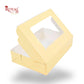6pc Brownie Window Box I 9x6x1.75 Inches I Cream I B2B