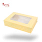 6pc Brownie Window Box I 9x6x1.75 Inches I Cream I B2B