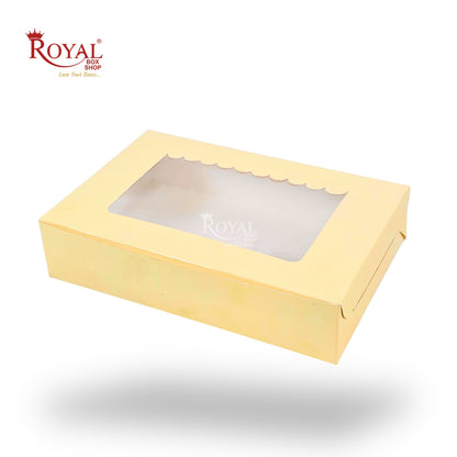 6pc Brownie Window Box I 9x6x1.75 Inches I Cream I B2B