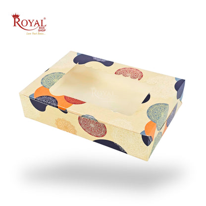 6pc Brownie Window Box | Mandla Print | 9x6x1.75 Inches | B2B