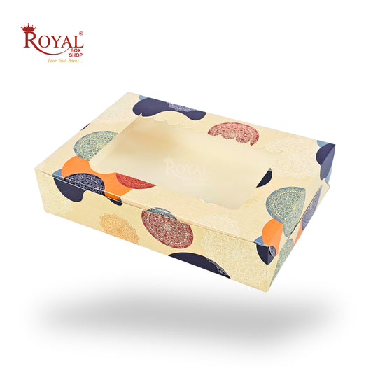 6pc Brownie Window Box I Mandla Print I 9x6x1.75 Inches