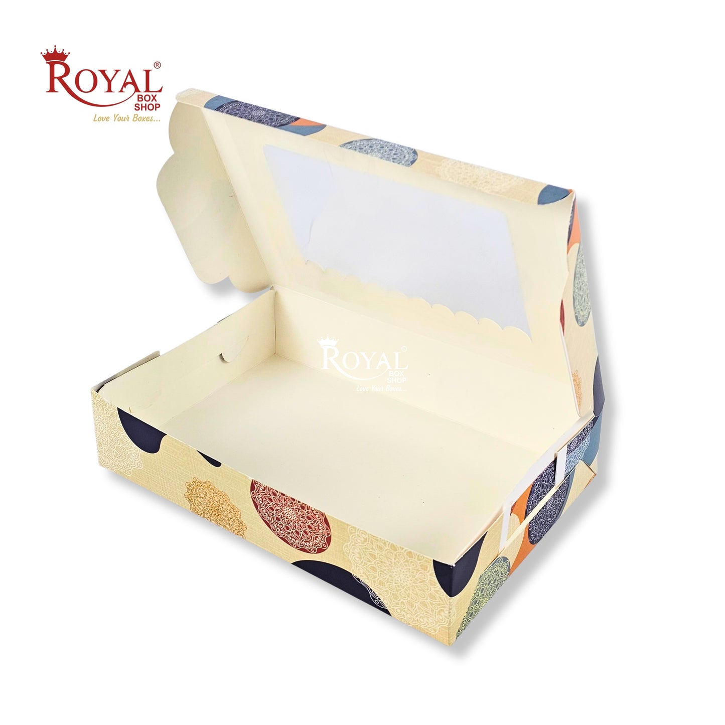 6pc Brownie Window Box | Mandla Print | 9x6x1.75 Inches | B2B