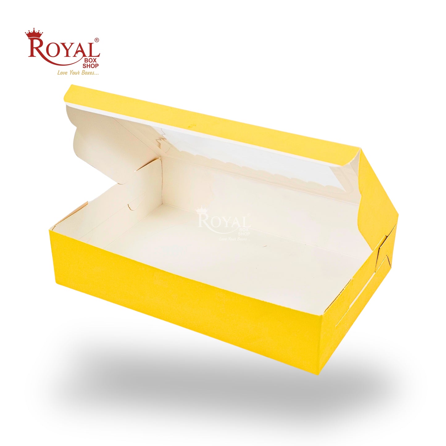 6pc Brownie Window Box I 9x6x1.75 Inches I Mustard Yellow