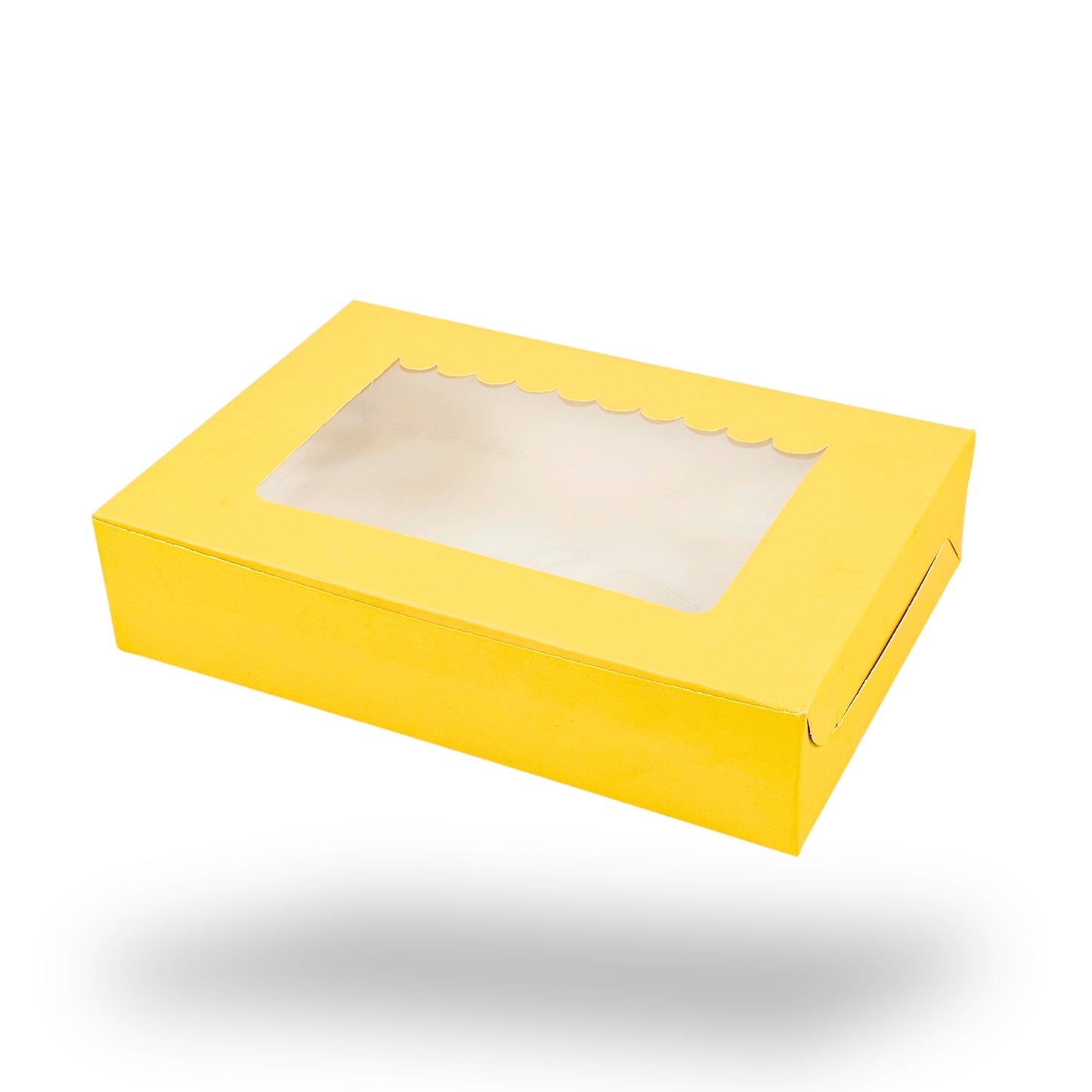 6pc Brownie Window Box I 9x6x1.75 Inches I Mustard Yellow