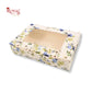 6pc Brownie Window Box I White Flower I 9"x6"x2" inches