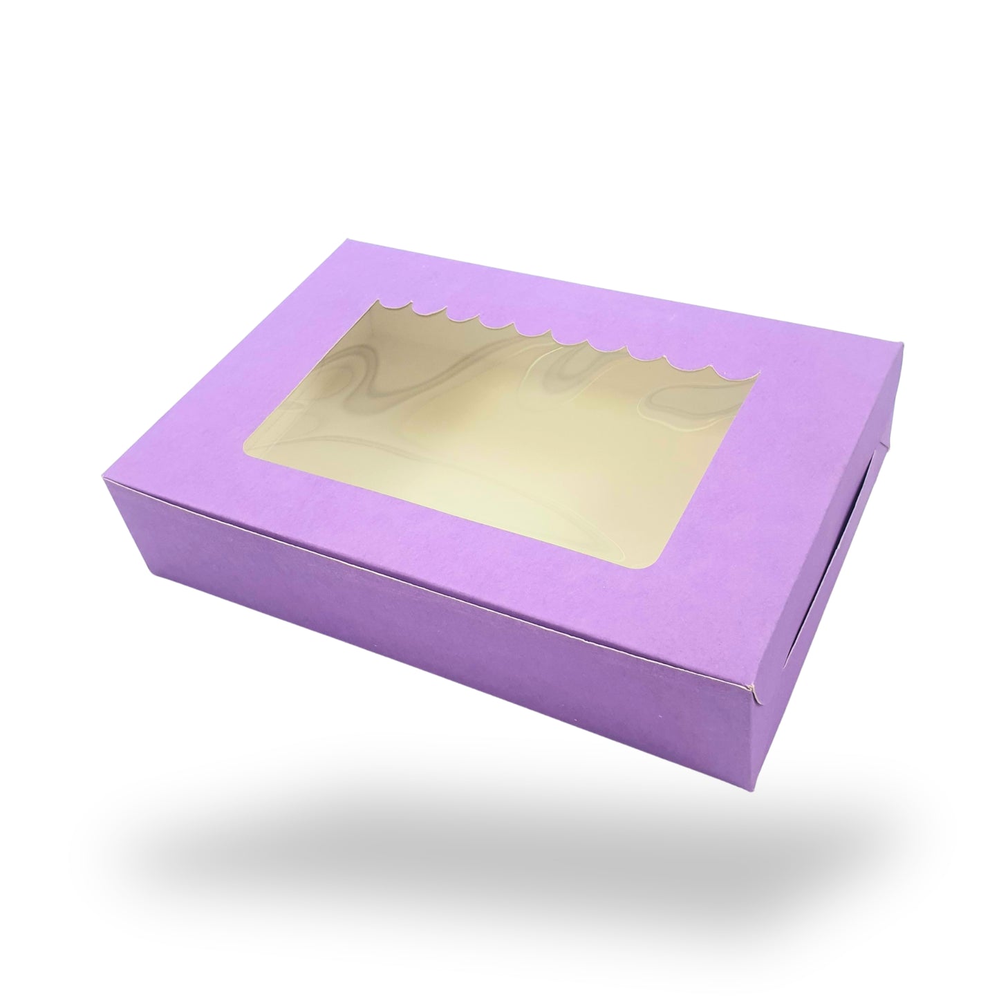 6pc Brownie Window Box I Purple Color I 9x6x1.75" Inches