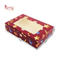Christmas Theme 6pc Brownie Window Box | 9x6x2 Inches | Red | Perfect for Brownies, Cookies, Candy & Chocolates