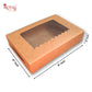 6pc Brownie Box with Window I Brown Kraft I 9"x6"x2" inches Royal Box Shop