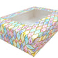 6pc Brownie Window Box I Multicolor Print I 9"x6"x2" inches Royal Box Shop