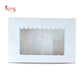 6pc Brownie Window Box I White Color I 9"x6"x2" inches Royal Box Shop
