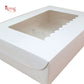 6pc Brownie Window Box I White Color I 9"x6"x2" inches Royal Box Shop
