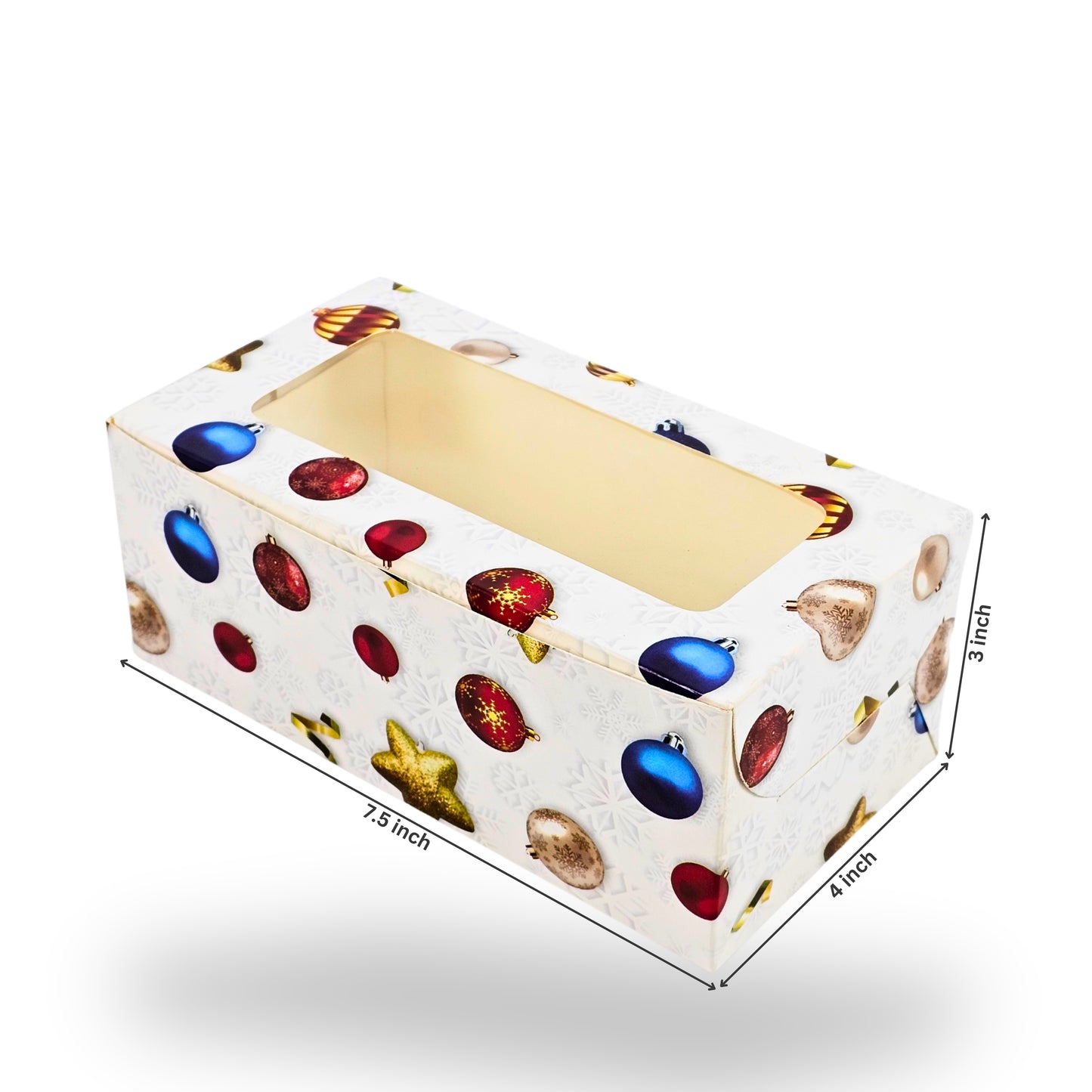 Loaf Cake Box | 7.5x4x3 Inch | White | For Bakery Cake, Muffins, Pastries and More