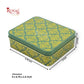 Premium Tin Box I 4"x4.75"x1.5" Inches I Green with Golden Foiling