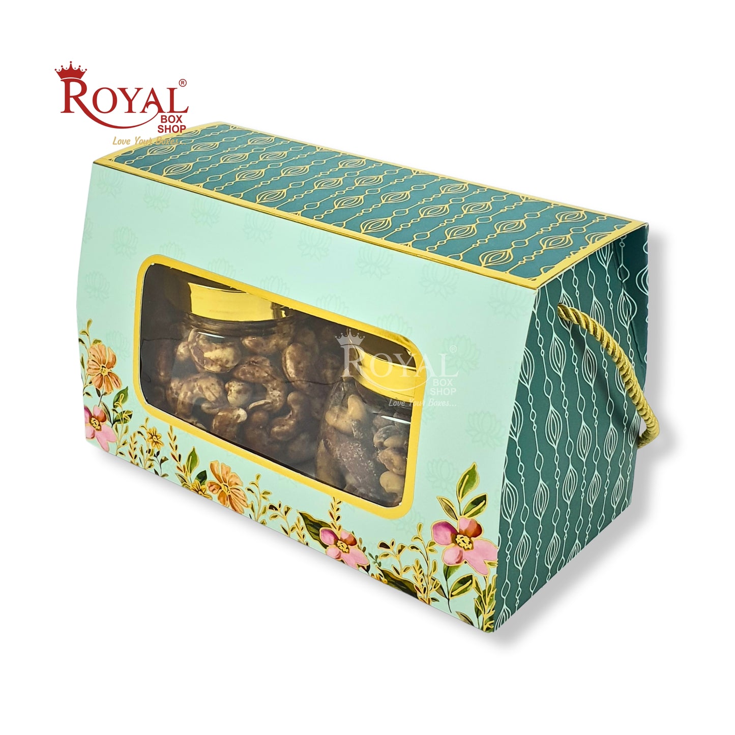 4 Cupcake Box With Window I Size 7"x7"x3.5" I Clip Print I FBB Paper I 300 GSM
