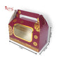 2 Jar Box With Handle I Maroon Gold Foiling Print I 7"x3.5"x3.5" inches I For Return Favor Gifts, Dryfruits Gift Bags