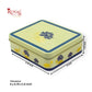 Premium Tin Box I 4"x4.75"x1.5" Inches I Cream with Leafing