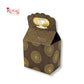 Premium Gift Box with Window I RCF-44 I Brown Gold Leafing Print I 4x2.5x3.5 inches