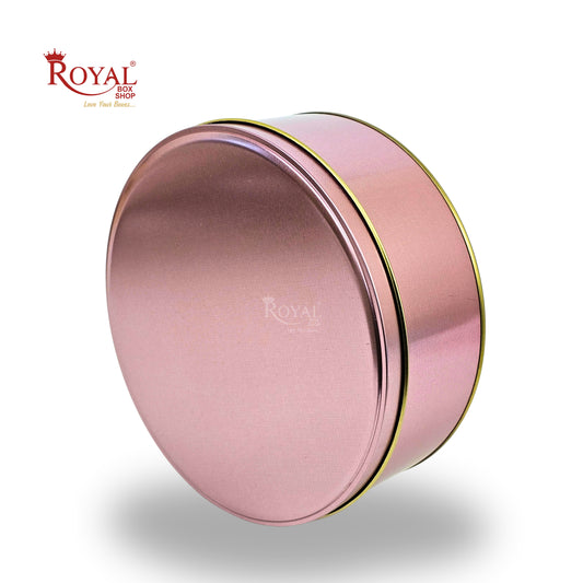 Premium Tin Box I 7"x2.5" Inches I Rose Gold I Perfect for Christmas Gift, Return Gifts, Hamper Box, Storage