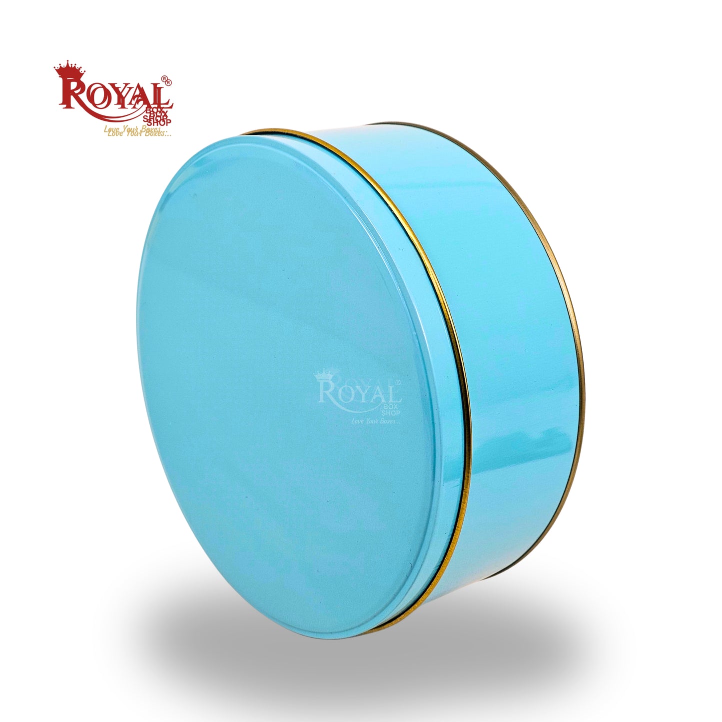 Premium Tin Box I 7"x2.5" Inches I Baby Blue I Perfect for Christmas Gift, Return Gifts, Hamper Box, Storage