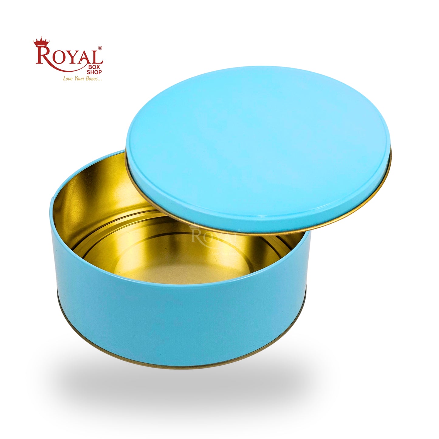 Premium Tin Box I 7"x2.5" Inches I Baby Blue I Perfect for Christmas Gift, Return Gifts, Hamper Box, Storage