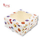 Christmas Theme Dry Cake Box With Window | 7x7x3 inch | White | Perfect for Dry Cakes, Chocolates, Cookies, Muffins